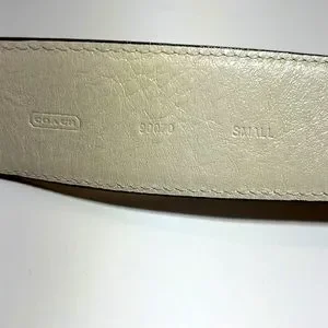 COACH || Monogram White & Tan Leather Belt. Sz. Small Coach | Accessories | Coach Monogram White Tan Leather Belt  main image 3